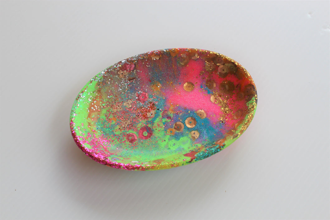 Neon Suds- Colourful Resin Soap Dish