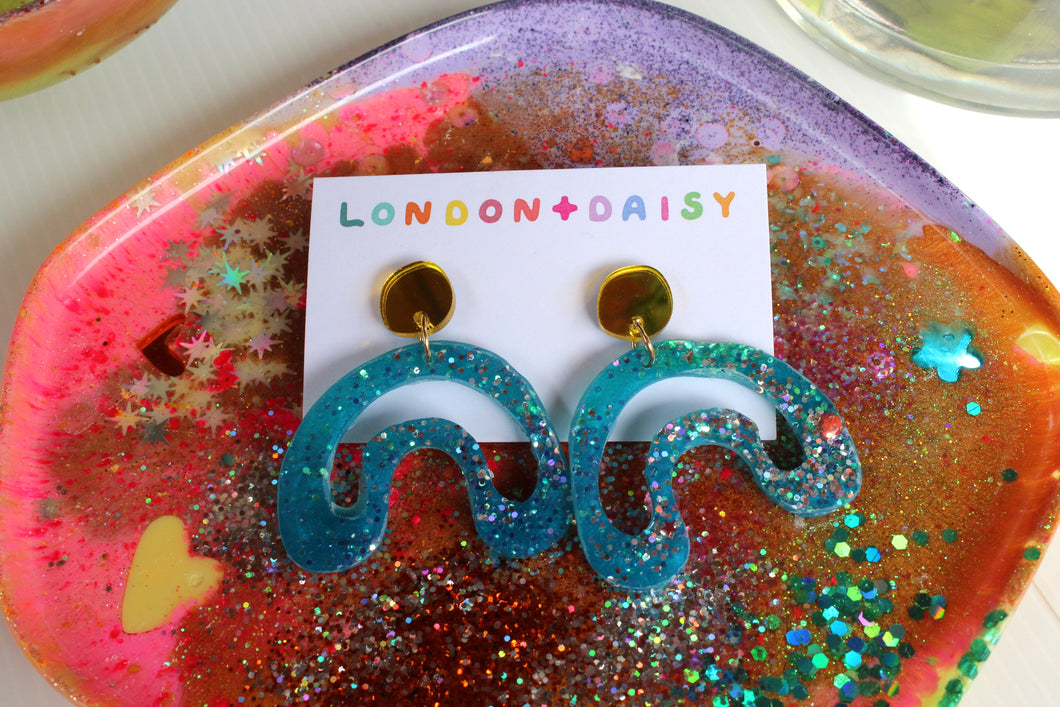 Ocean Rainbows Large Dangle Earring