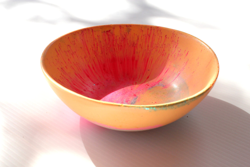 Daisy's Peach Dino Bowl- Colourful Resin Bowl