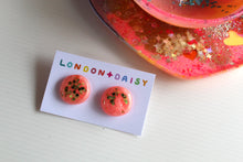 Load image into Gallery viewer, Peach Me Sparkly Resin Studs Large
