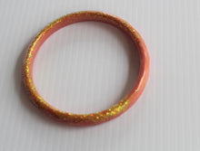 Load image into Gallery viewer, Peachy Sparkles- Sparkly Resin Bangle
