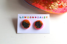 Load image into Gallery viewer, Pink Me Sparkly Resin Studs Large
