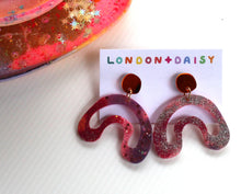 Load image into Gallery viewer, Ruby Rainbows Large Dangle Earring
