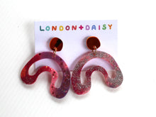 Load image into Gallery viewer, Ruby Rainbows Large Dangle Earring
