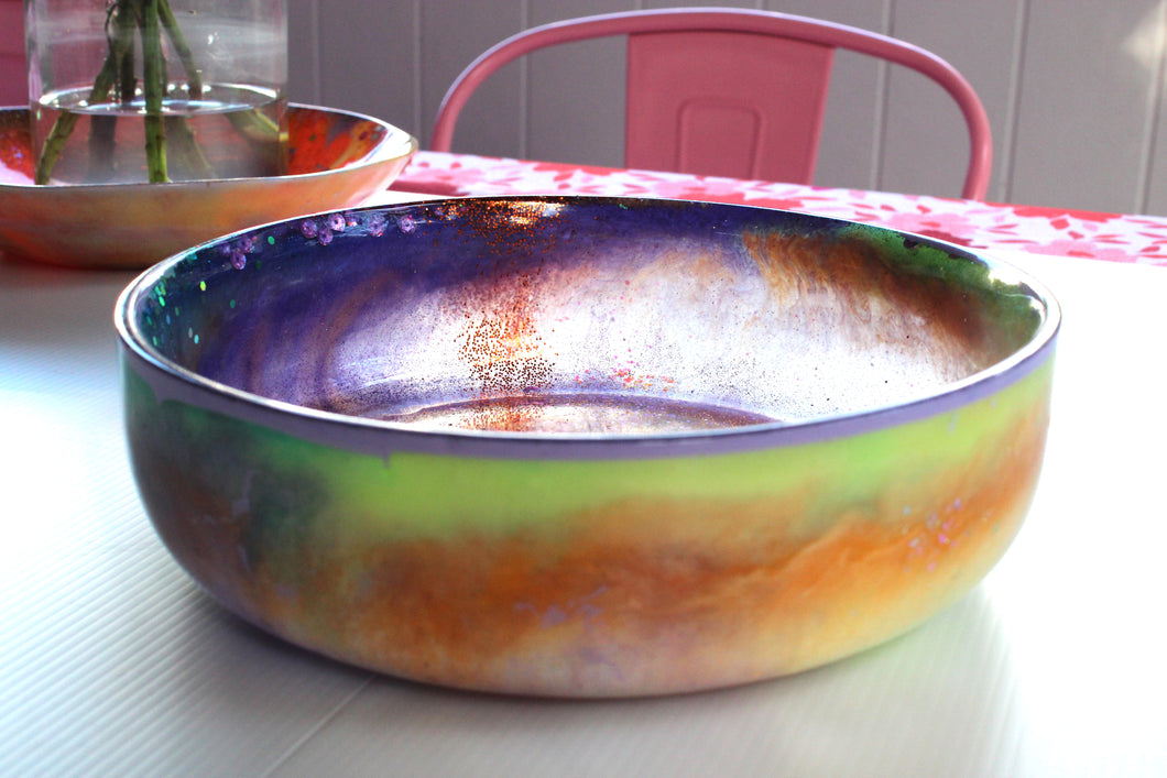 Violet Handmade Resin Fruit Bowl