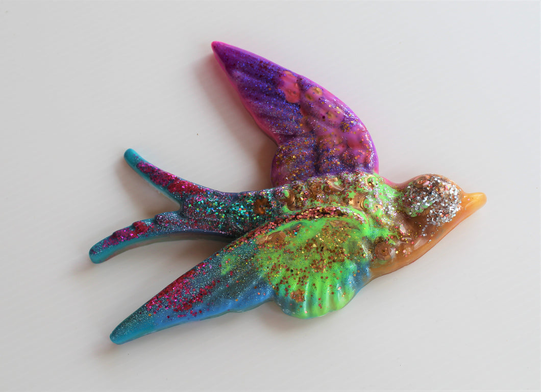 A party for Paula-Colourful Resin Bird